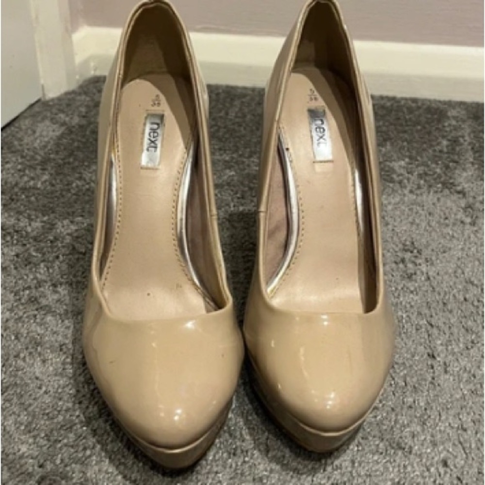 DKNY Nude Patent Leather Heels